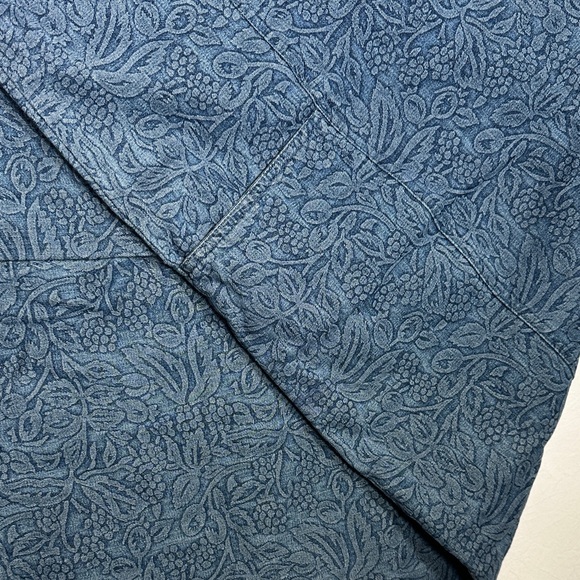 Big Pockets Vintage Y2K Floral Berry Print 100% Cotton Denim Dress - Picture 5 of 8